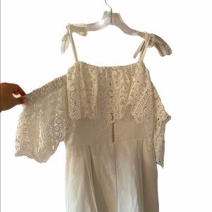 Parker White Lace Romper